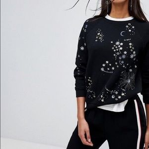 Whistles Embellished Constellation Sweatshirt